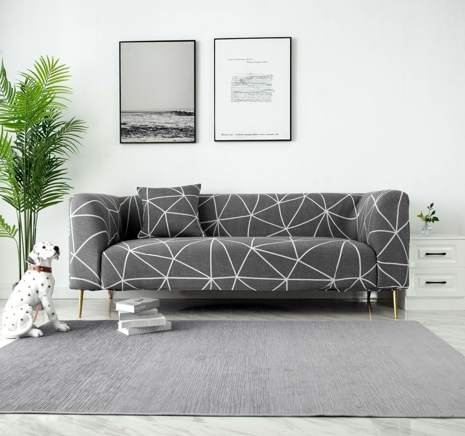 Premium Non-Slip Sofa Cover + FREE Matching Cushion Cover