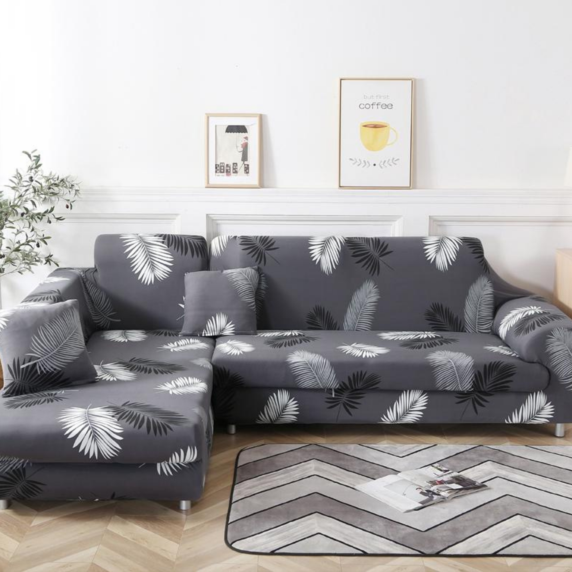BirchThorn Grey feather Sofa Cover